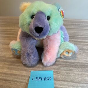Vintage Swibco Pastel Patchwork Bear Sherbert VHTF Very Rare 1998 Authentic NWT